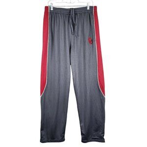 Mens Gray & Red Athletic Pants NCAA Oklahoma Sooners OU Polyester Size L